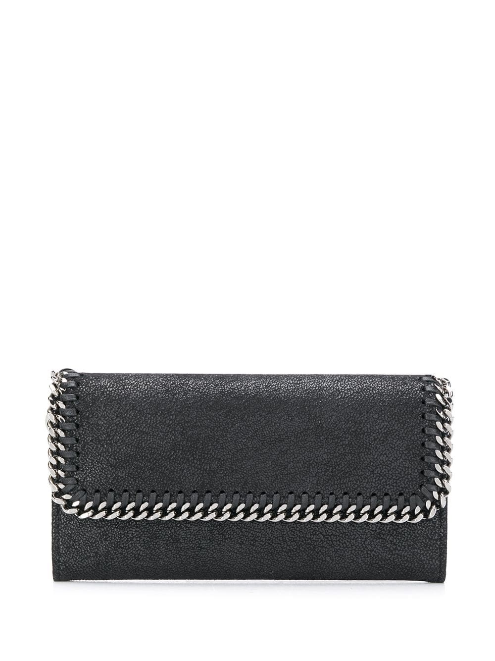 Stella Mccartney Falabella Continental Wallet In Black
