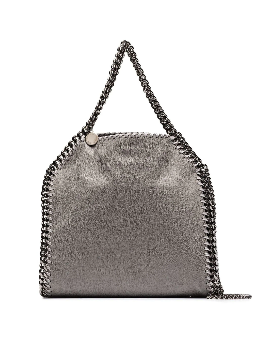 Stella Mccartney Mini 'falabella' Tote Handbag With Chain In Grey