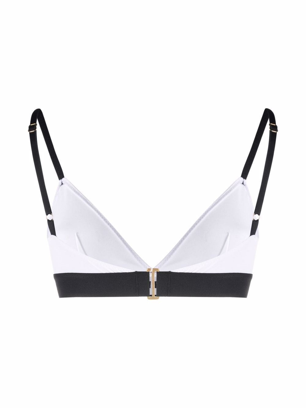 Tom Ford Beige Triangle Bra With Logo Underband In Jersey Woman