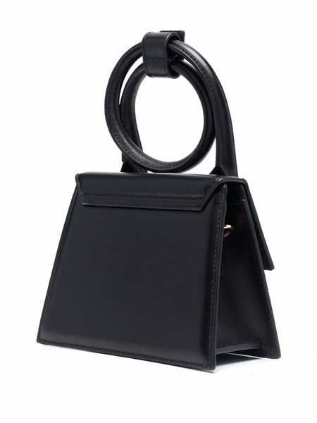 Le chiquito noeud leather crossbody bag Jacquemus Black in Leather