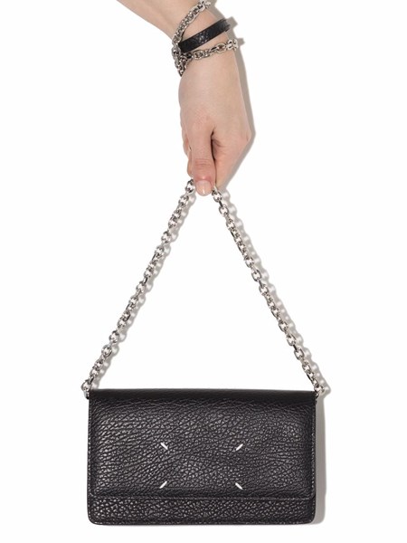 maison margiela SMALL BAG IN HAMMERED LEATHER available on