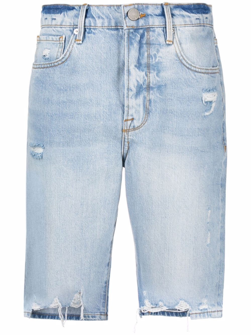 FRAME KNEE-LENGTH DENIM SHORTS