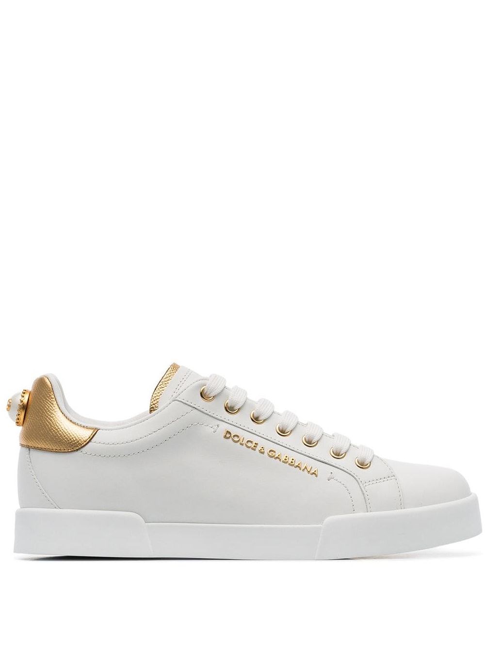 Shop Dolce & Gabbana Sneakers With Decoration In White