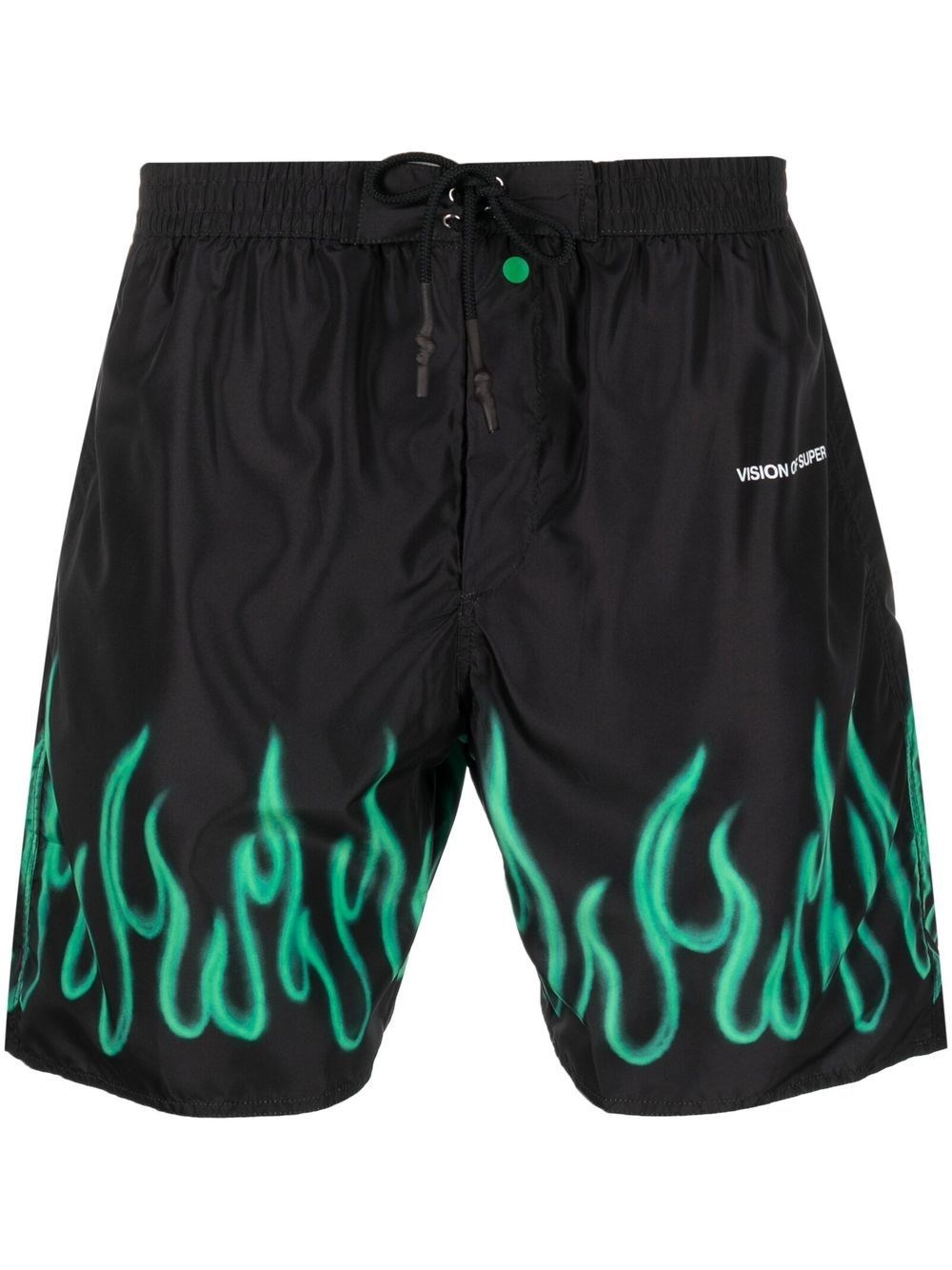 Vision Of Super Mens Black Polyester Trunks In Black