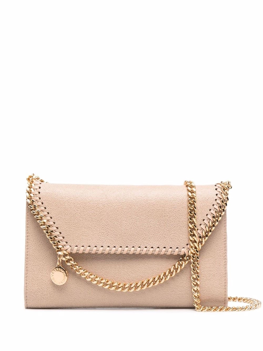 Shop Stella Mccartney Falabella Shoulder Bag In Nude & Neutrals