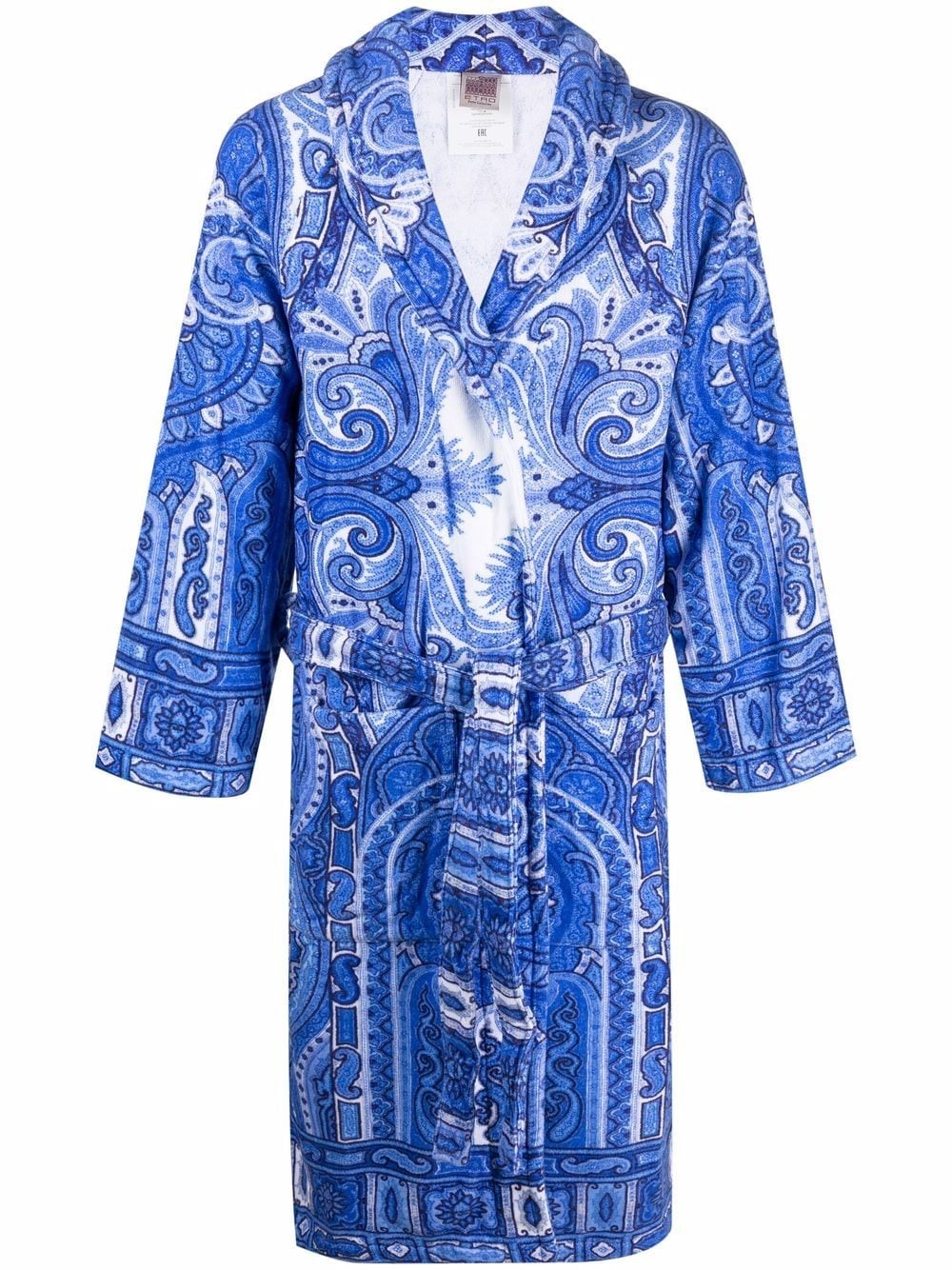 Etro Home Paisley Print Dressing Gown In Blue