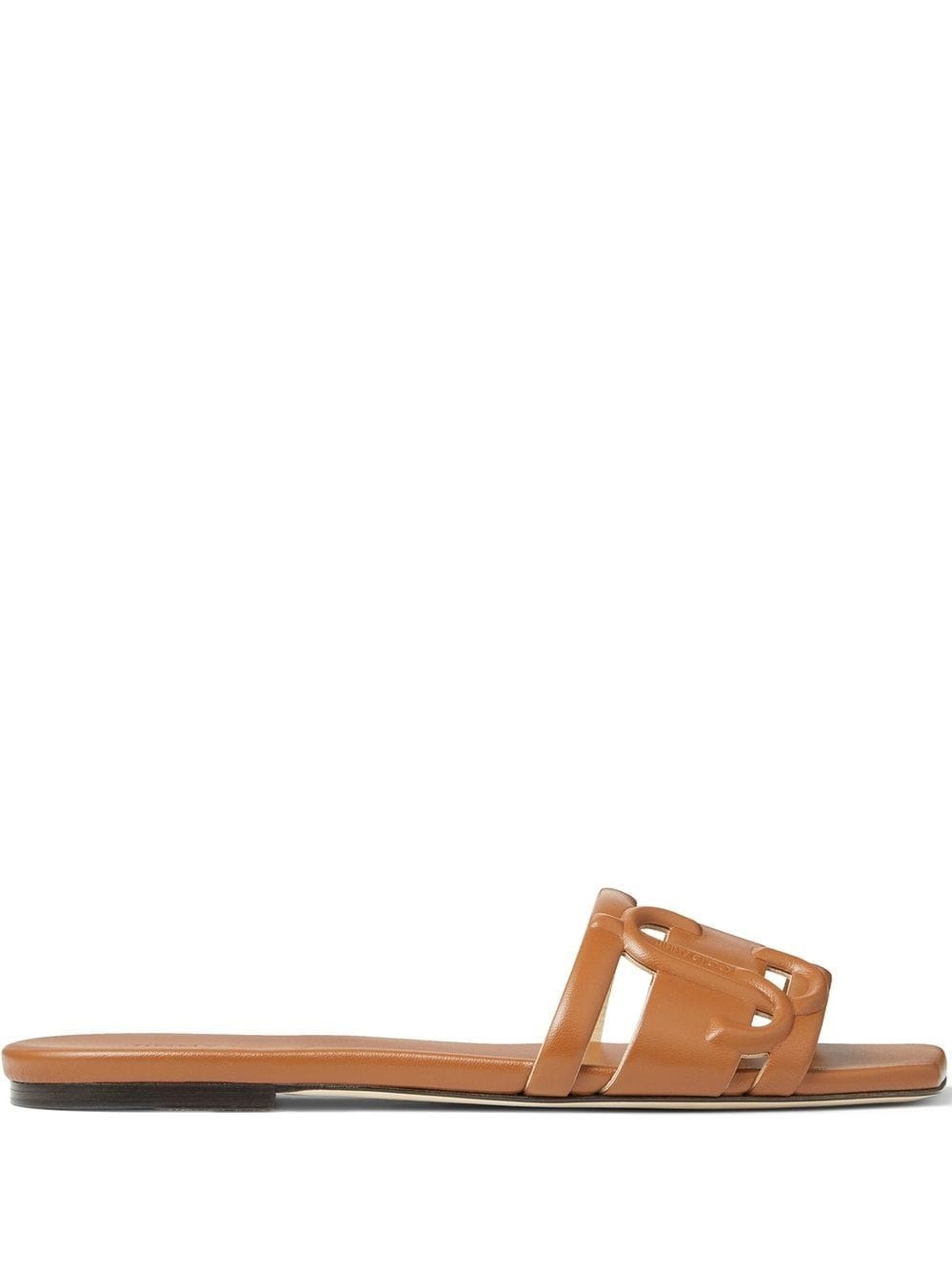 JIMMY CHOO LARAN SANDALS WITH EMBOSSED LOGO