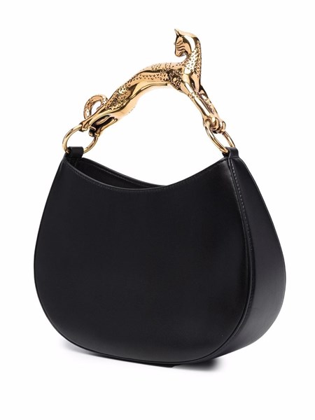 Lanvin Hobo Tie Leather Shoulder Bag - Black