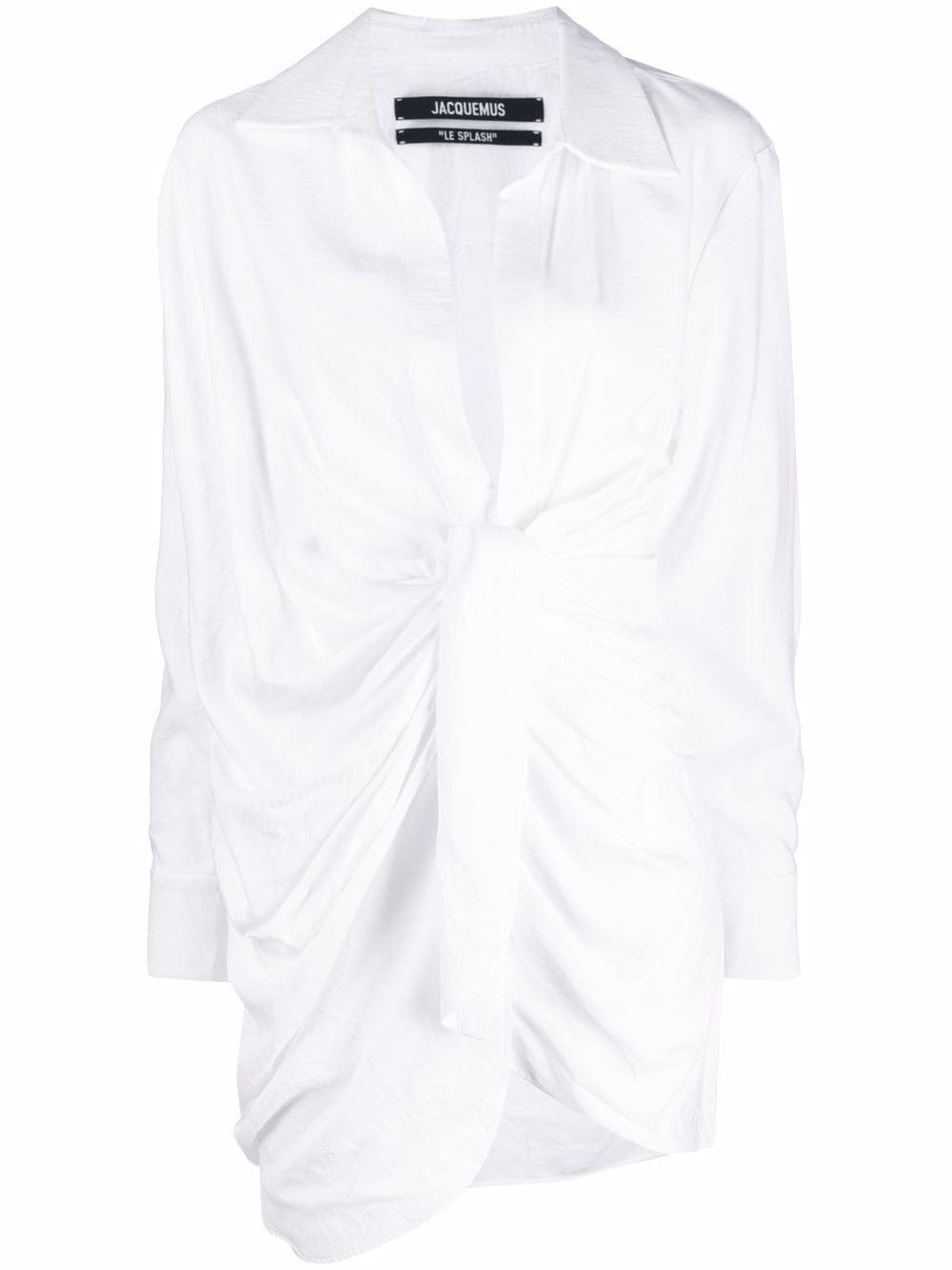 Shop Jacquemus La Robe Bahia Short Dress In White