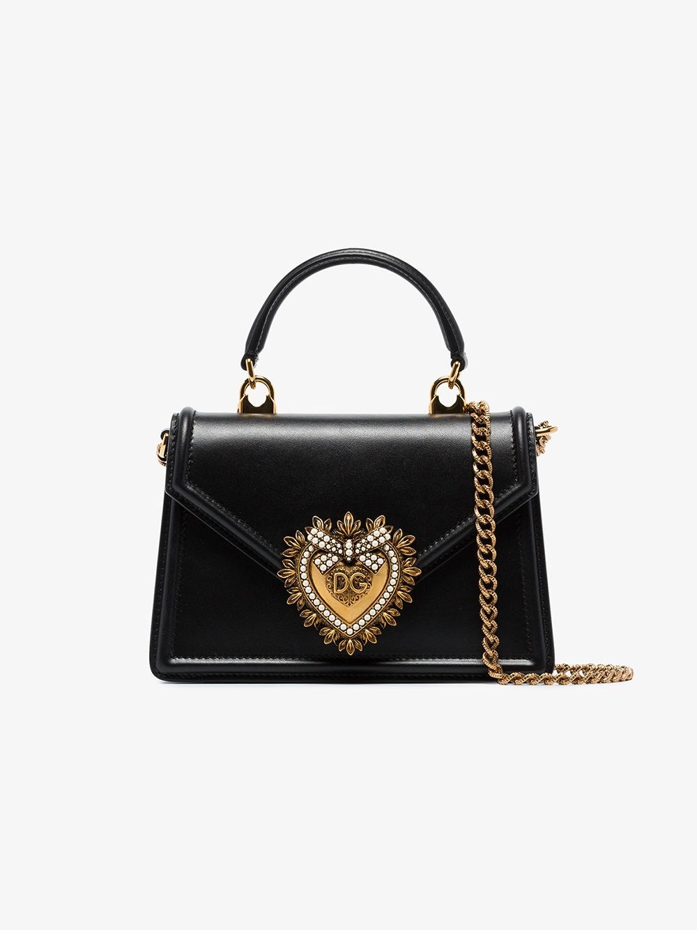 Shop Dolce & Gabbana Mini Devotion Tote Bag In Black