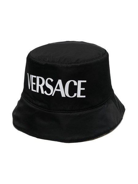Versace Black Baroque Bucket Hat