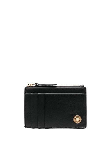 Top-Zip Short Wallet - Black