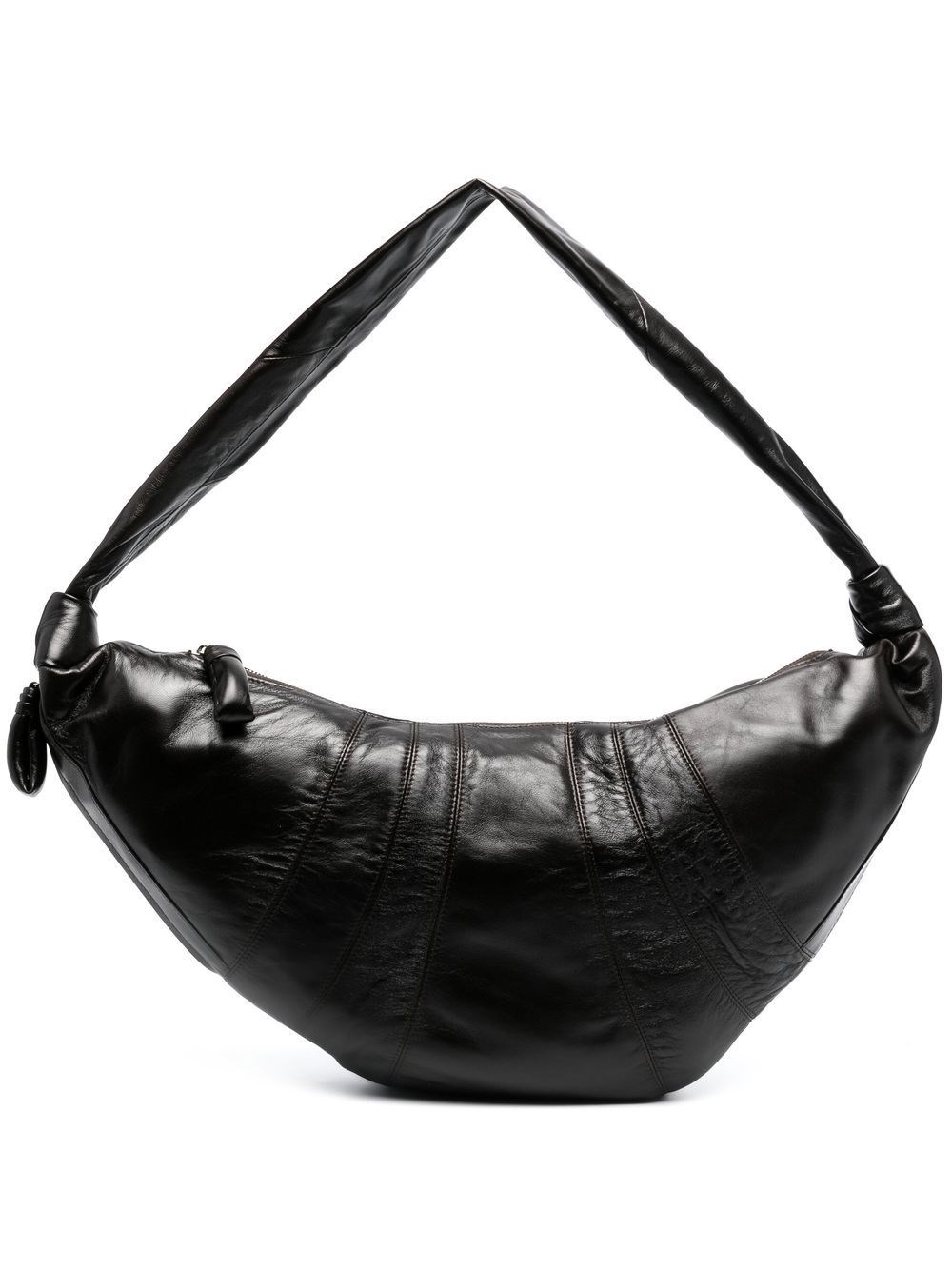 Lemaire Croissant Leather Shoulder Bag In Brown