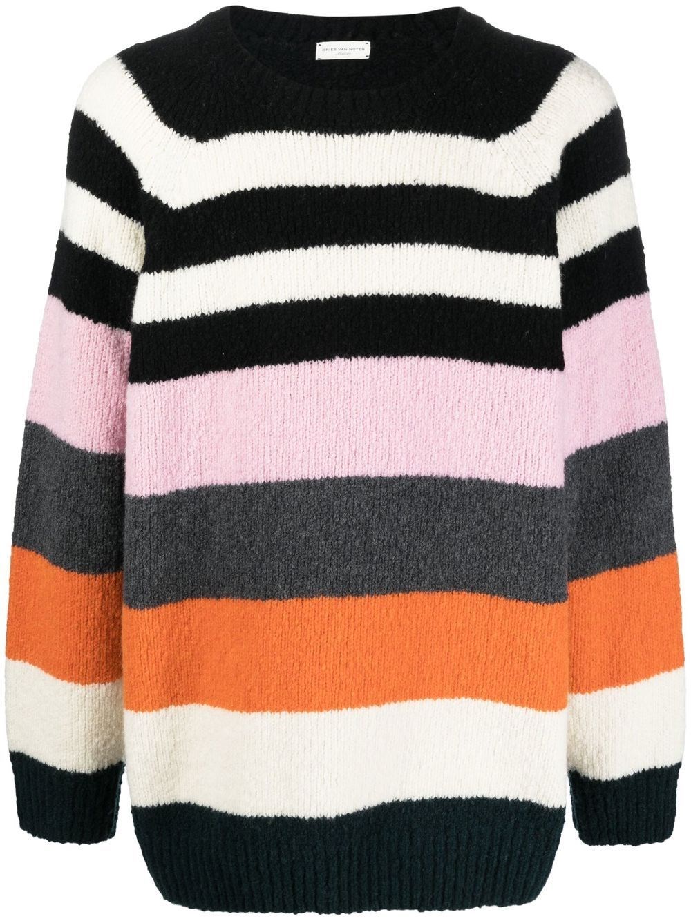 Dries Van Noten Multicolor Striped Sweater | ModeSens