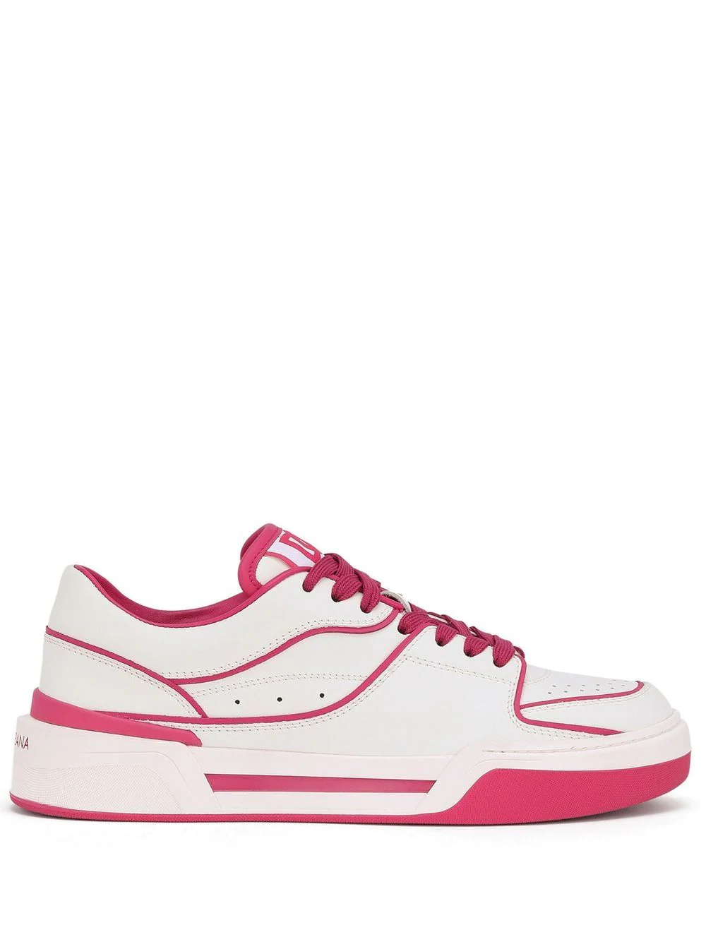 Dolce & Gabbana New Roma Leather Low-top Sneakers In Pink & Purple