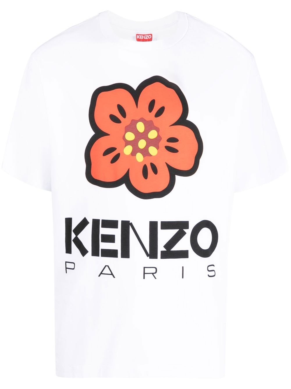 Kenzo Poppy by Nigo Front Print T-Shirt White