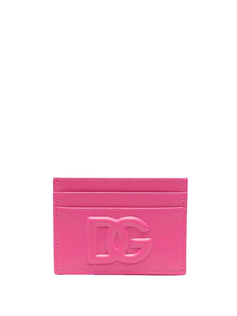 Dolce & Gabbana Card Holder With Embossed Logo In Pink & Purple