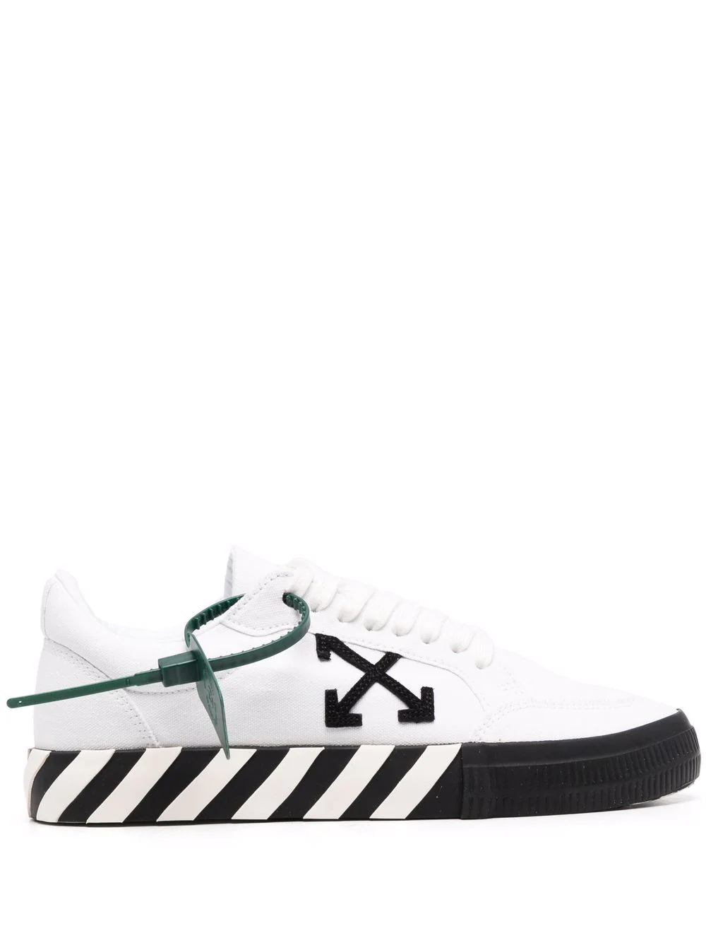 Off-white Vulcanized Leather Low Top Sneakers In White