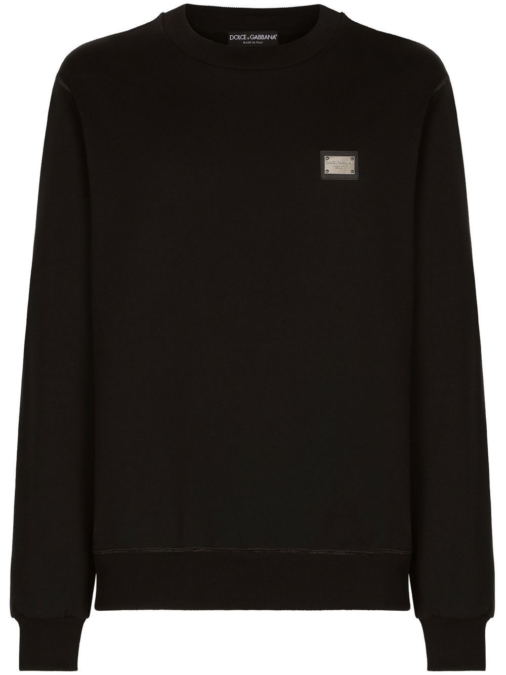 Shop Dolce & Gabbana Sweater With Application In Black