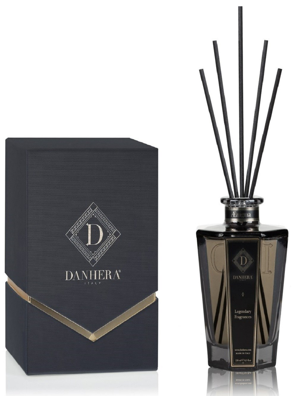 Danhera Aenigma 250 ml Decanter Impero Black With Sticks In Animal Print