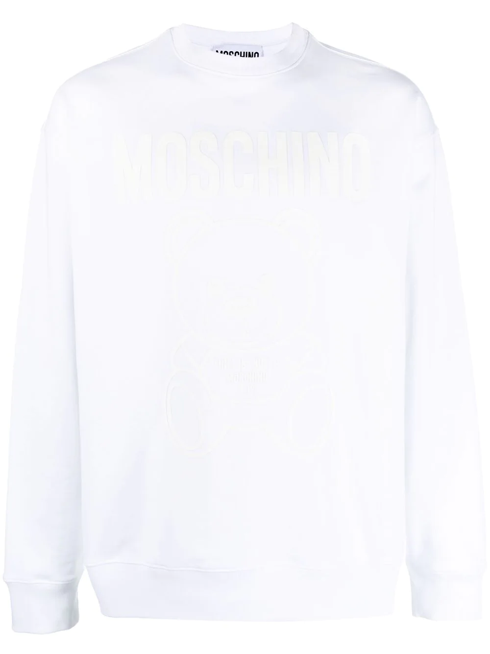 Moschino Crewneck Sweatshirt With Print In White