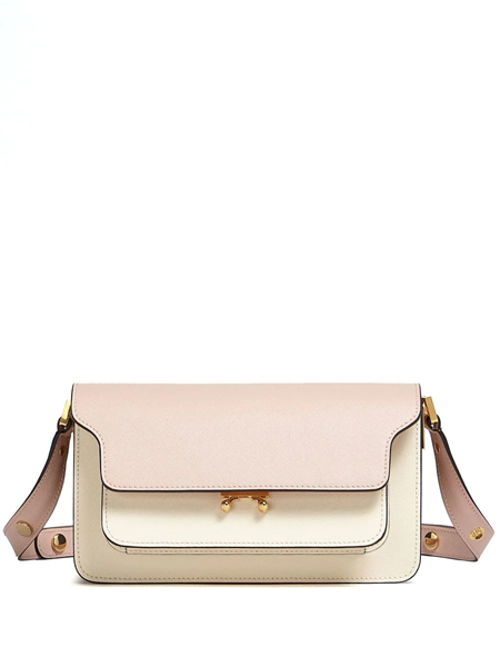 Trunk colour block shoulder bag