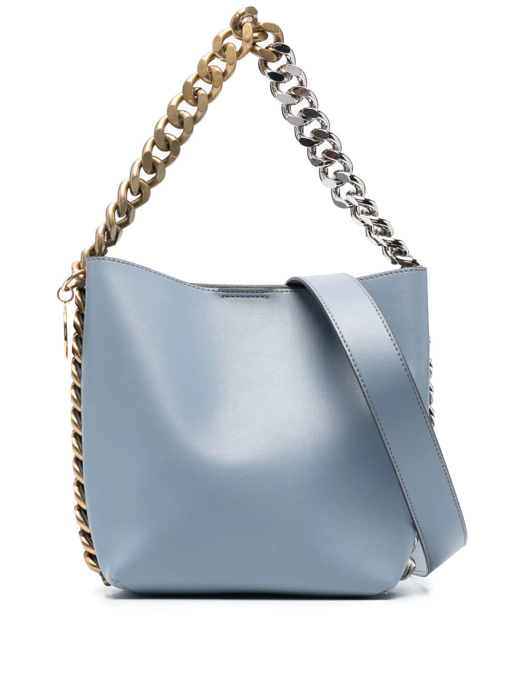 Stella Mccartney Frayme Chain Tote Bag In Blue