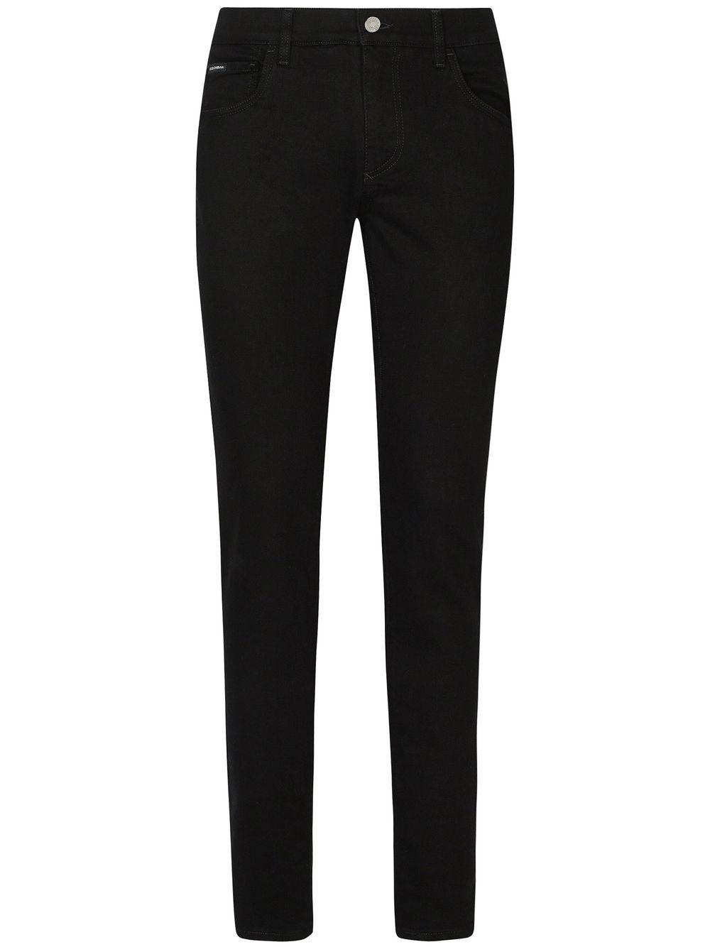 Dolce & Gabbana High-rise Straight-leg Jeans In Black