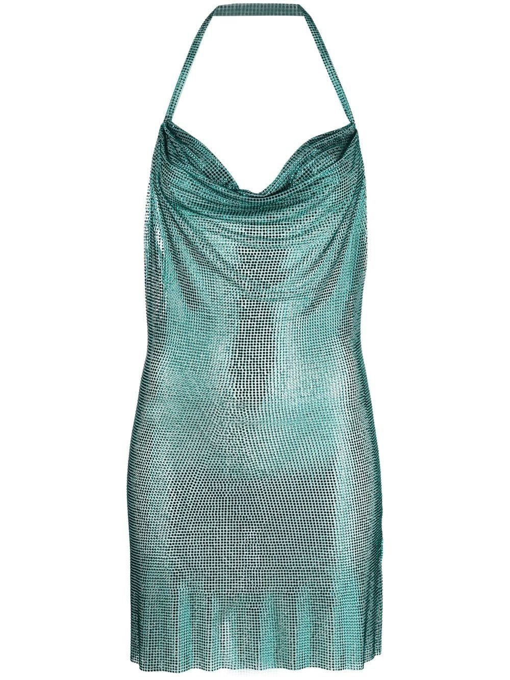 Giuseppe Di Morabito Dress With Crystal Decoration In Blue
