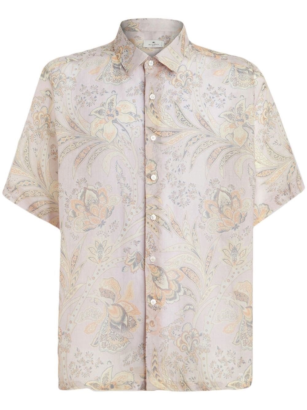 ETRO SHORT-SLEEVED COAT WITH FLORAL PRINT