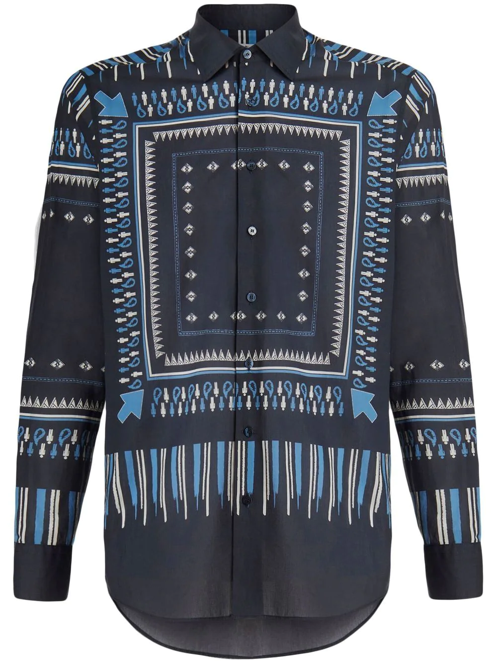 ETRO GRAPHIC-PRINT COTTON SHIRT