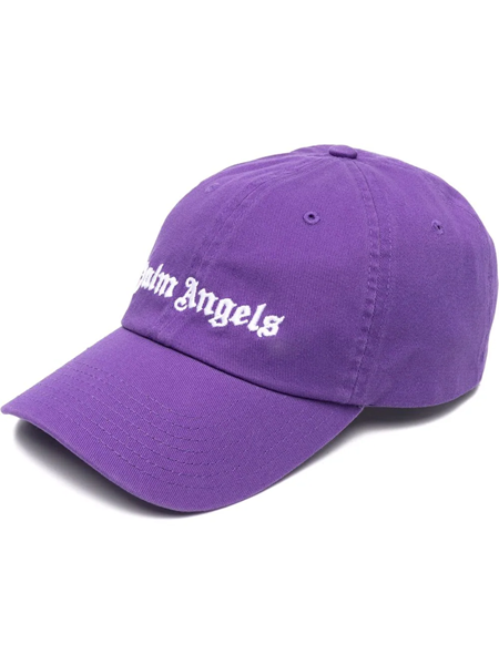 Palm Angels Embroidered Logo Cap Gray White