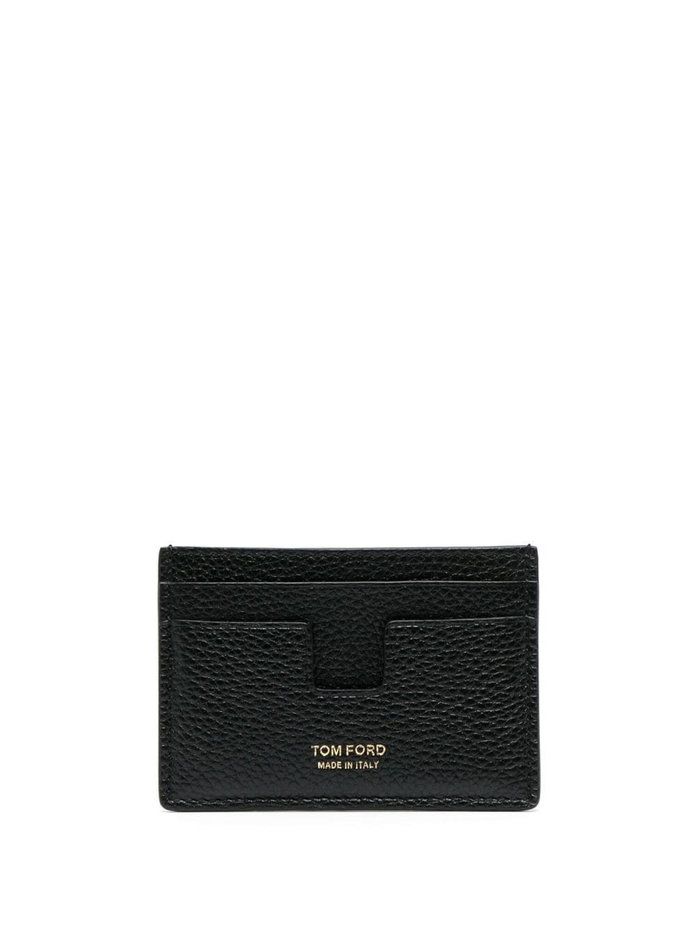 Tom Ford Card Holder With Leather Print In Black