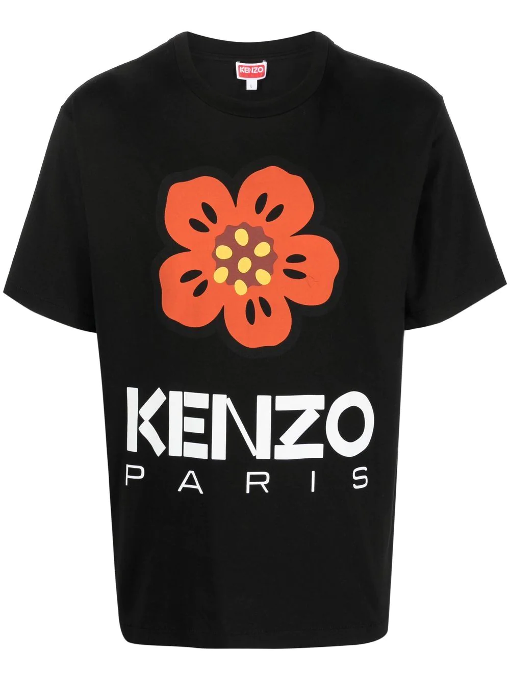 Shop Kenzo Logo Print Short Sleeve T-shirt In Black