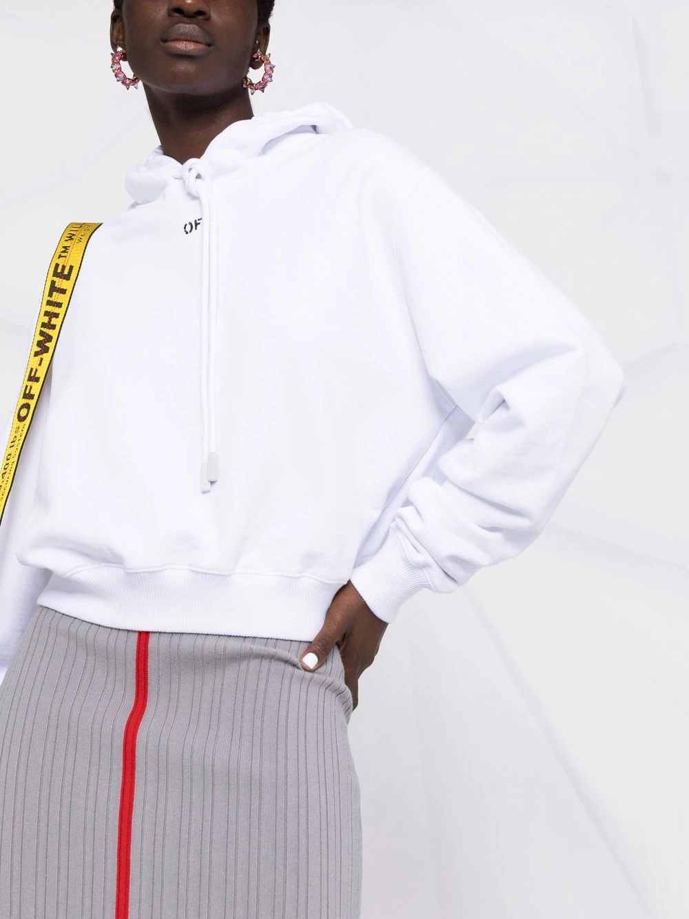 off-white Cropped hoodie available on theapartmentcosenza.com