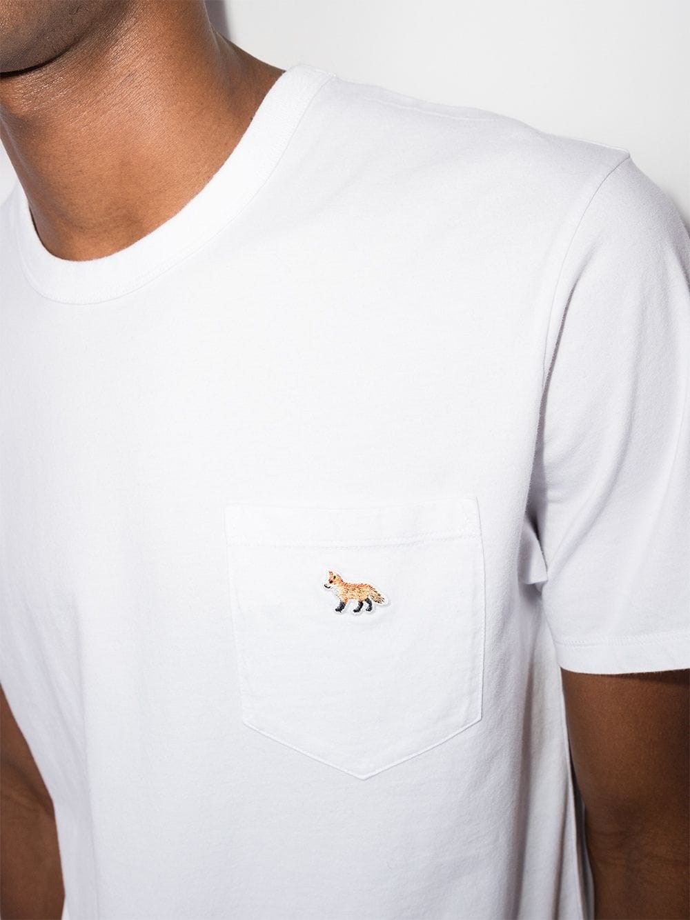 maison kitsune` T-shirt with application available on
