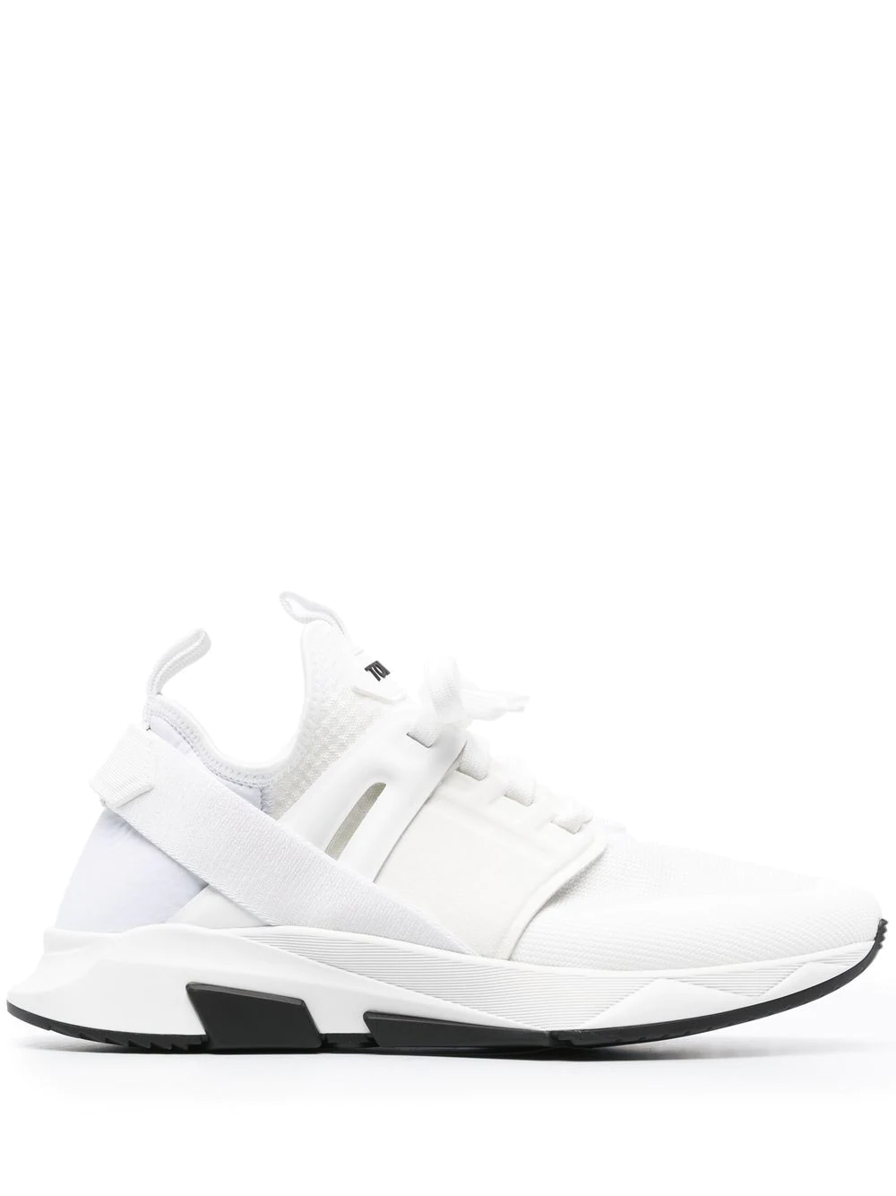 Shop Tom Ford Lace-up Sneakers With Logo Patch In White