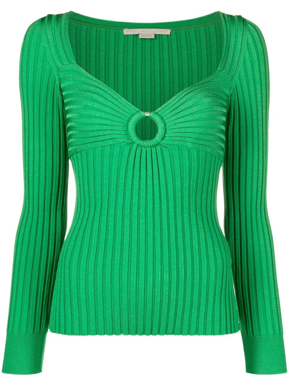 STELLA MCCARTNEY RIBBED KNIT TOP WITH CUT-OUT