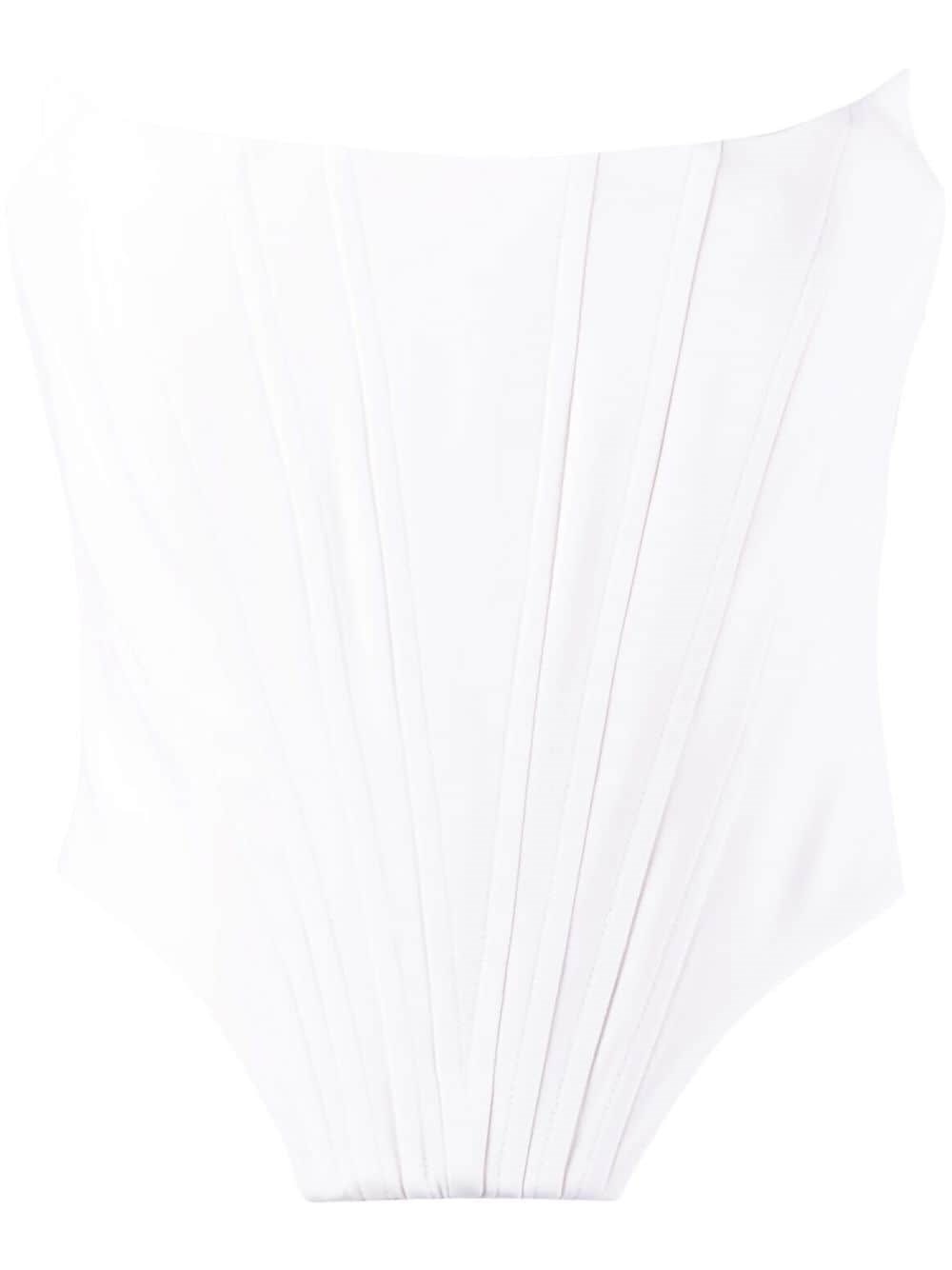 Giuseppe Di Morabito Strapless Corset Top In White