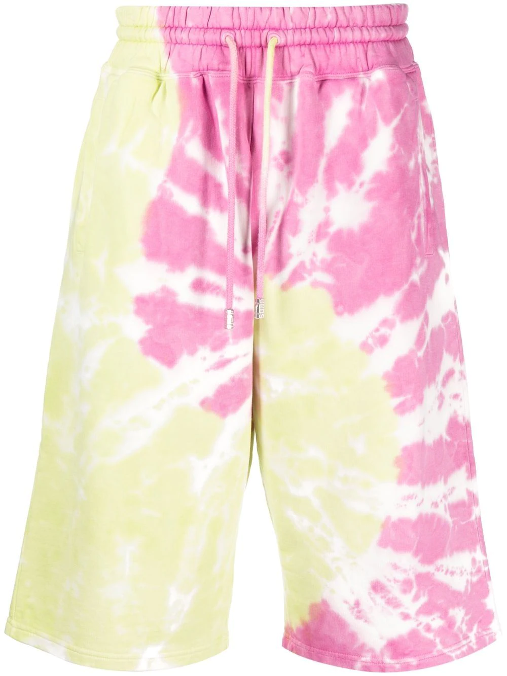Gcds Tie Dye Sports Bermuda Shorts With Logo In Multicolour