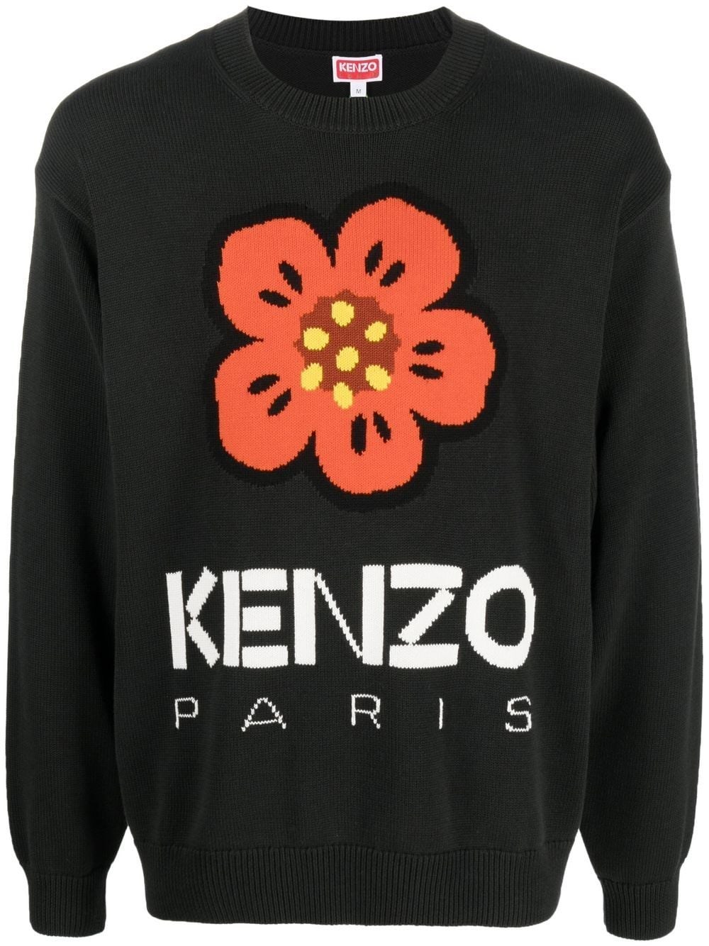 Shop Kenzo Floral Sweater In Black
