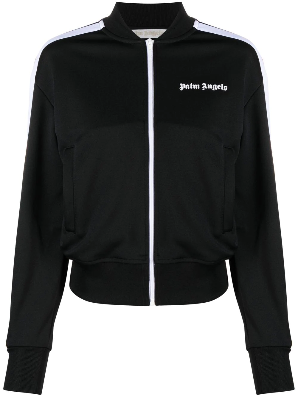 Palm Angels Sports Jacket With Print In Black