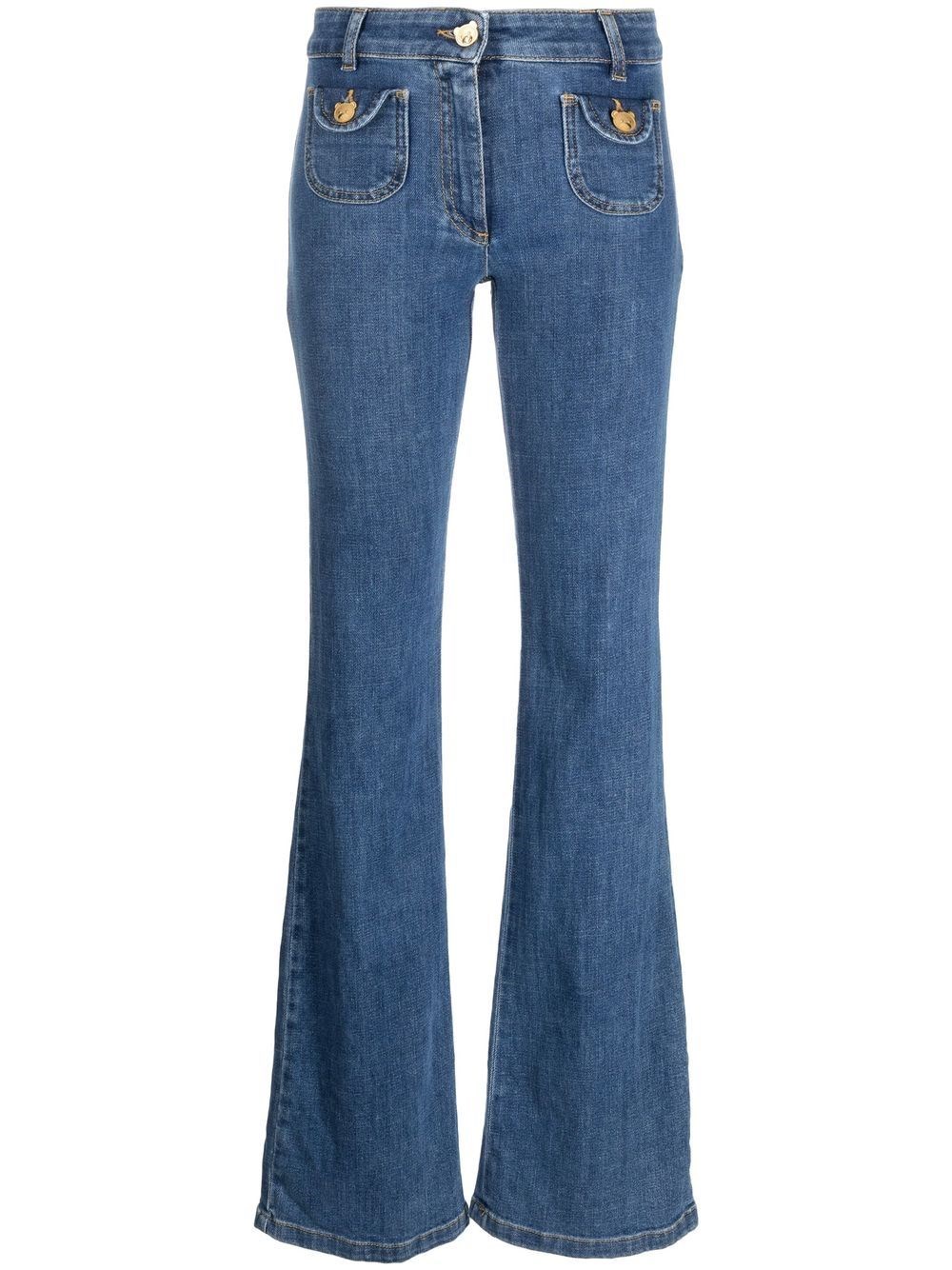 MOSCHINO MID-RISE FLARED JEANS