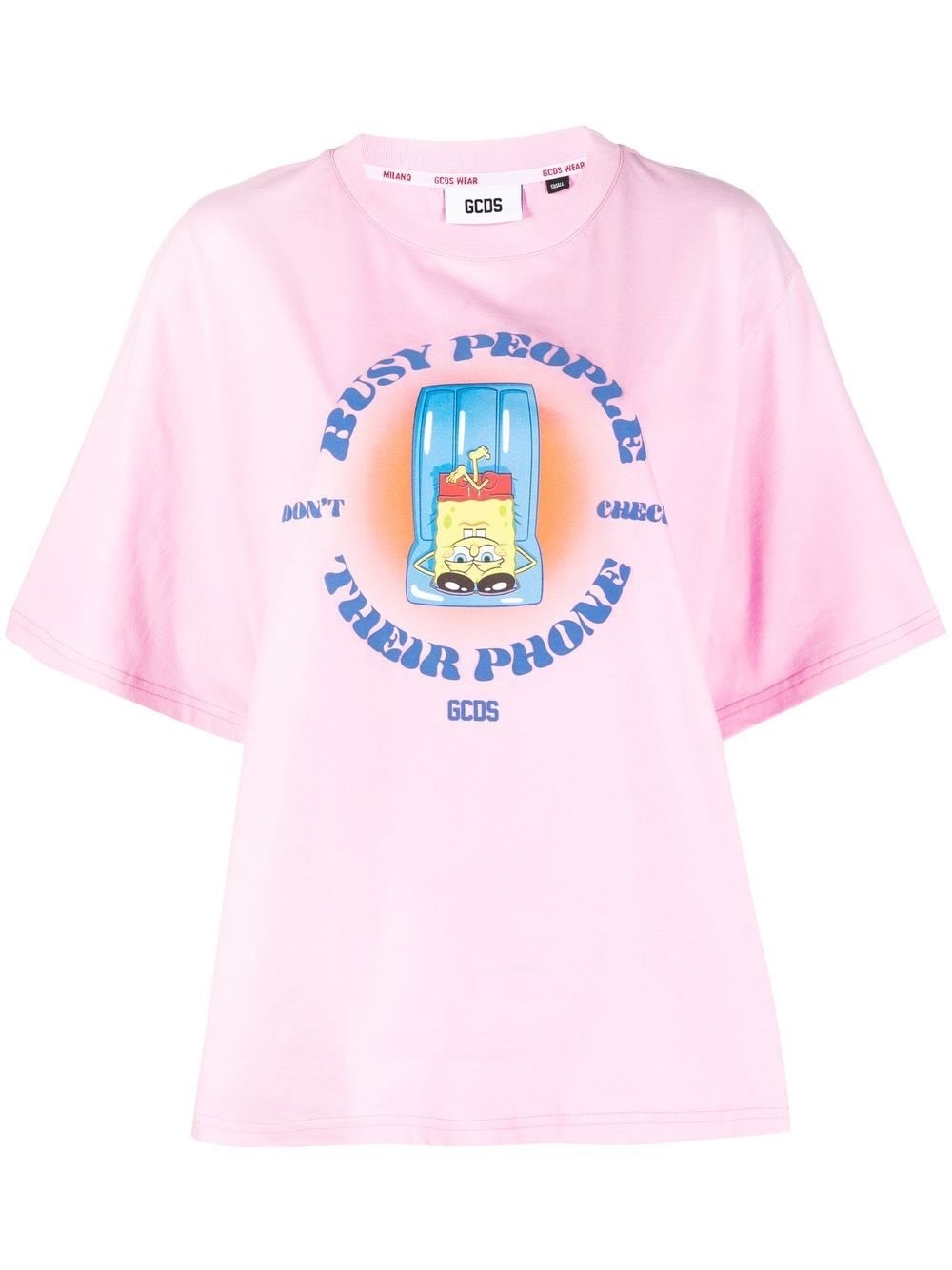 Gcds Spongebob Busy People T-shirt In Pink & Purple