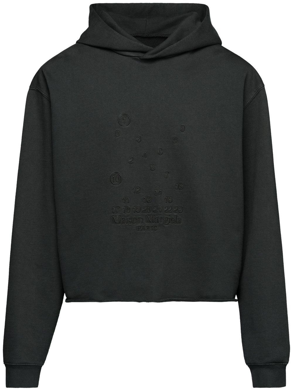 MAISON MARGIELA EMBROIDERED COTTON HOODIE