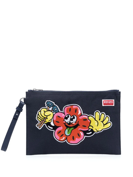 kenzo pochette with embroidered pattern available on ...
