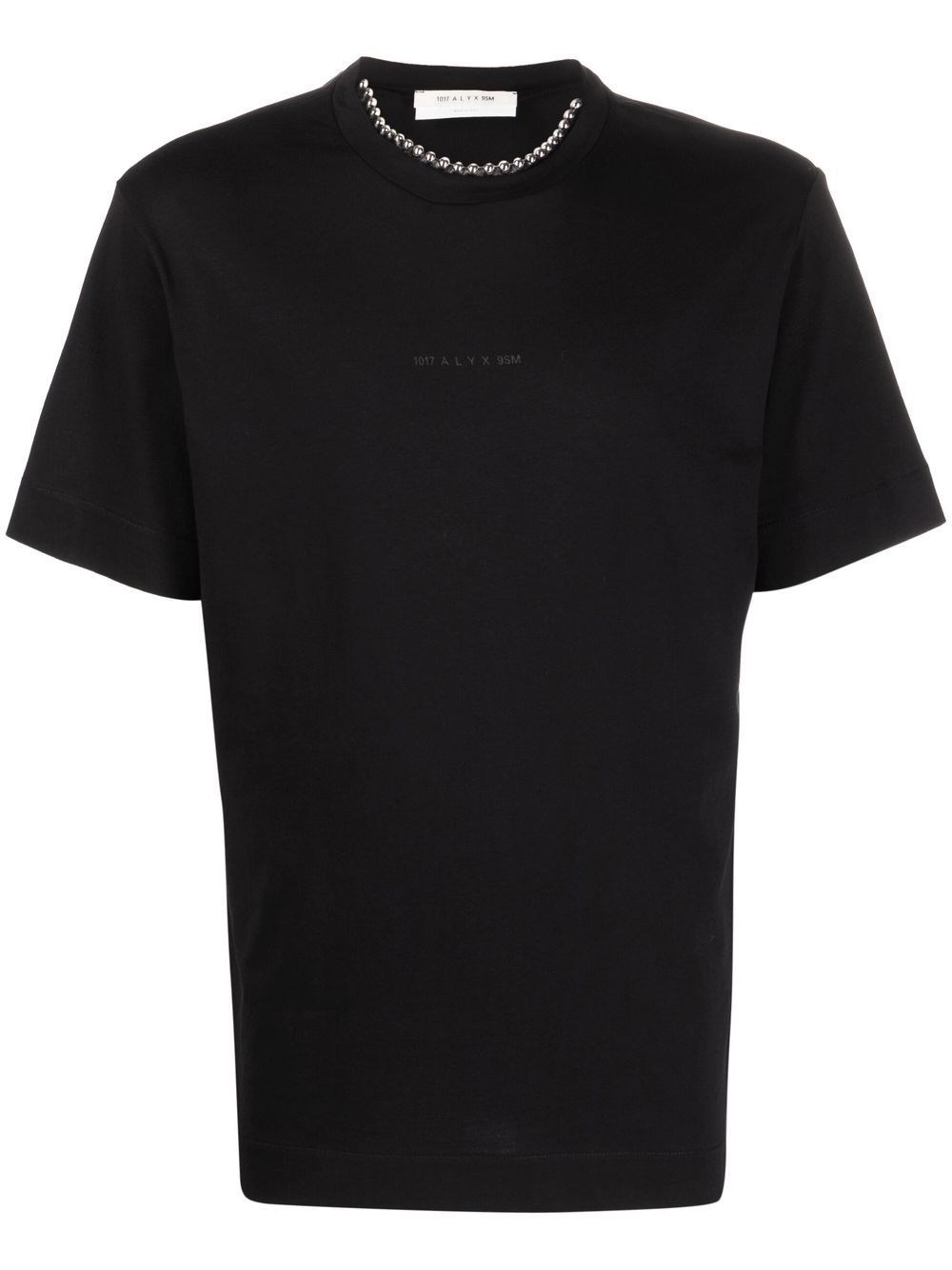 ALYX COTTON TEE WITH HARDWARE EMBELLISHED COLLAR