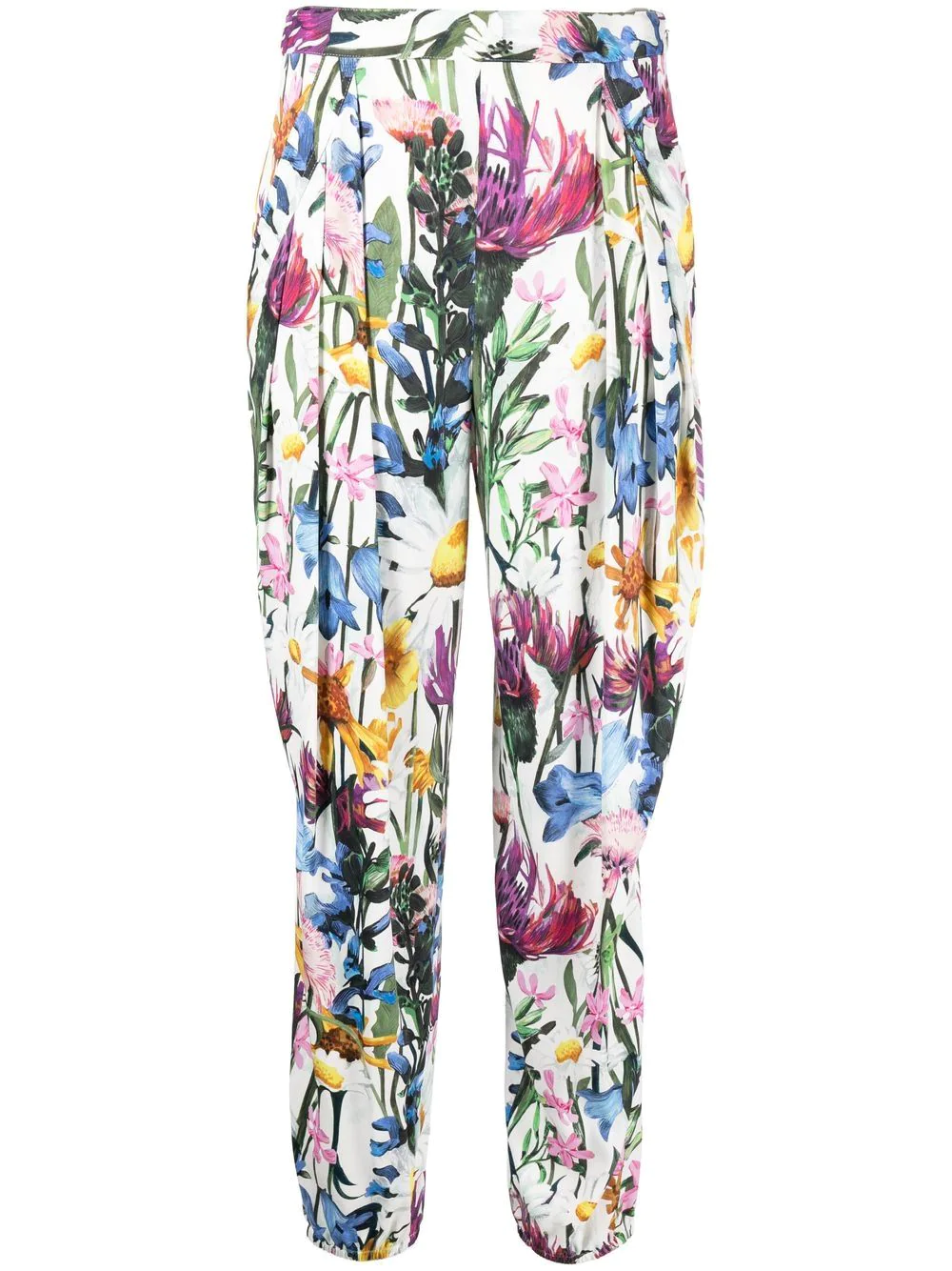 STELLA MCCARTNEY TAPERED TROUSERS WITH FLORAL PRINT