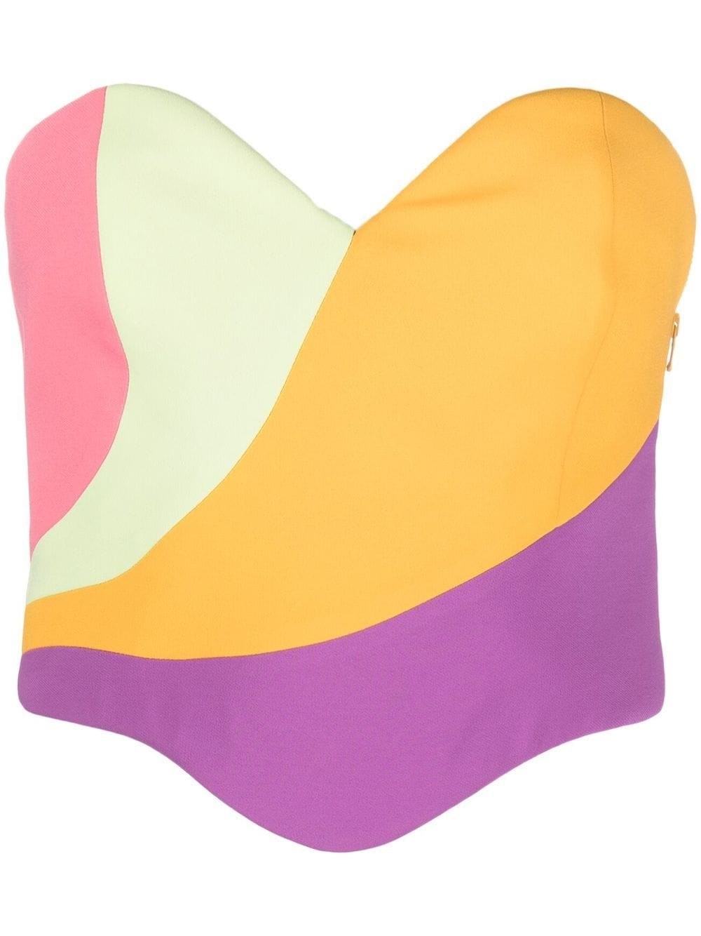 Moschino Colour-block Bustier Top In Multicolour