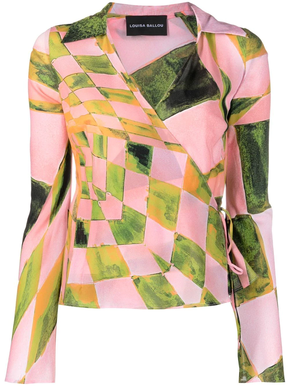 LOUISA BALLOU BLOUSE WITH GRAPHIC PRINT